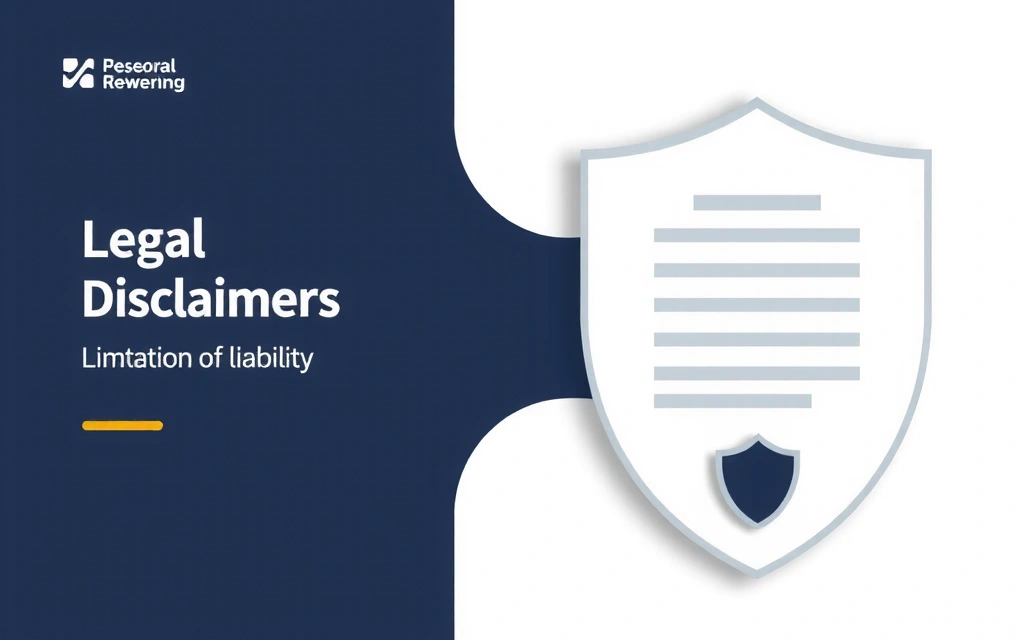 Abstract representation of legal disclaimers and protection
